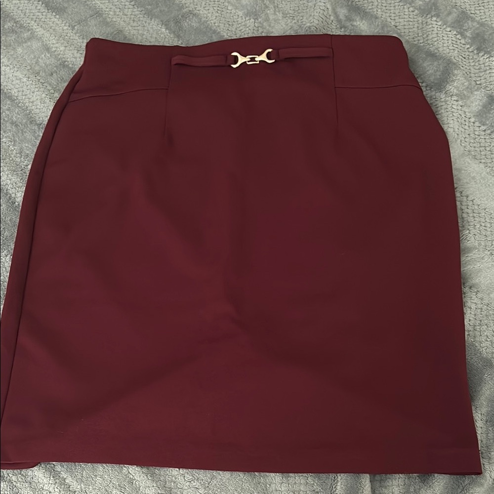 Red Mini Pencil Skirt for Casual Work